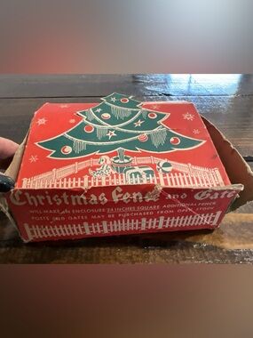 Vintage Bachmann Christmas Fence & Gate Plastic 8 Fence Parts MCM IOB